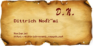 Dittrich Noémi névjegykártya